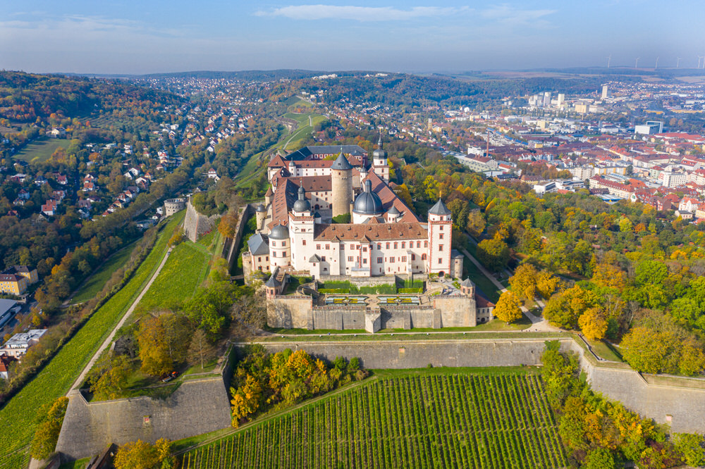 Festung Marienberg Würzburg Luftaufnahmen Drohnenaufnahme